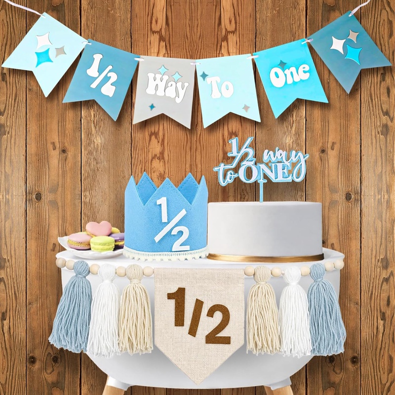 half month birthday dress Half Birthday Girl' Onesie – Theba Outfitters main image 1