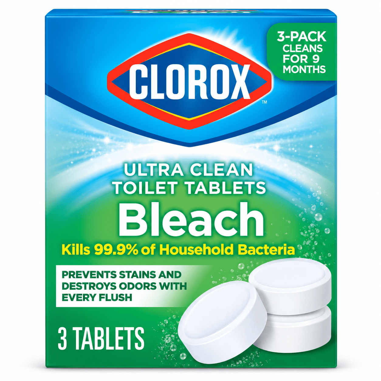 TEMU Clorox Toilet Tablets With Bleach, 6 Tablets (18-month Supply)