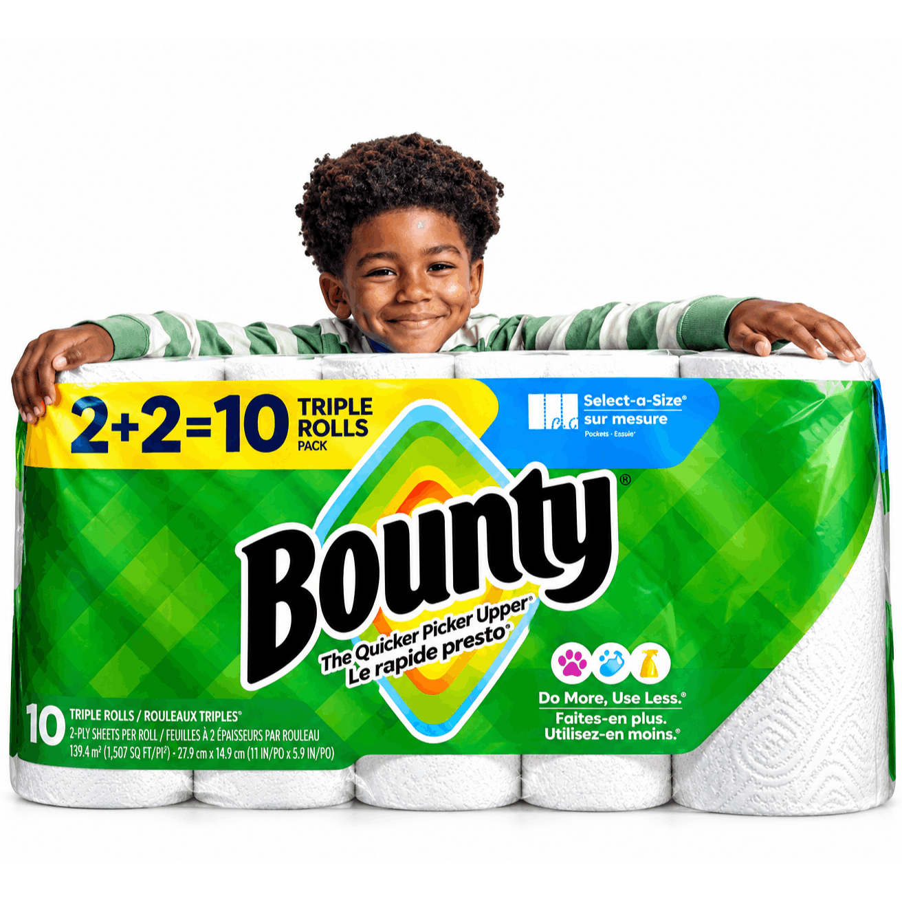 TEMU -a-size White, 2+2 Triple Rolls, 123 Sheets Per Roll 0.4 Total Triple Rolls