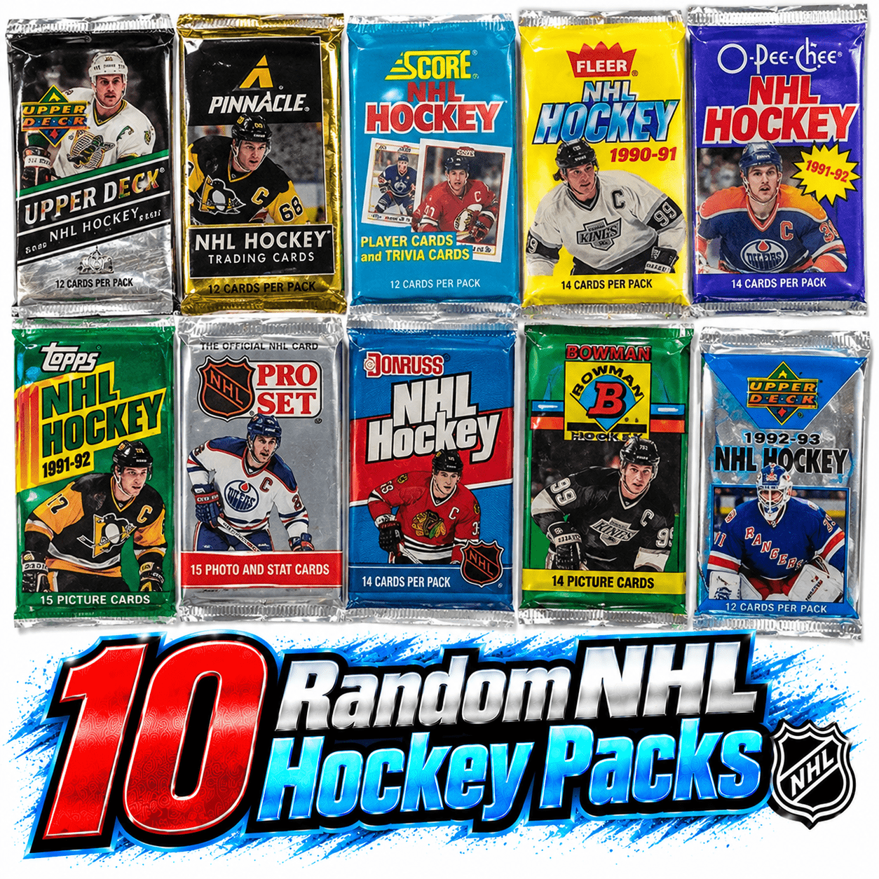 TEMU 10 Assorted Hockey Packs.