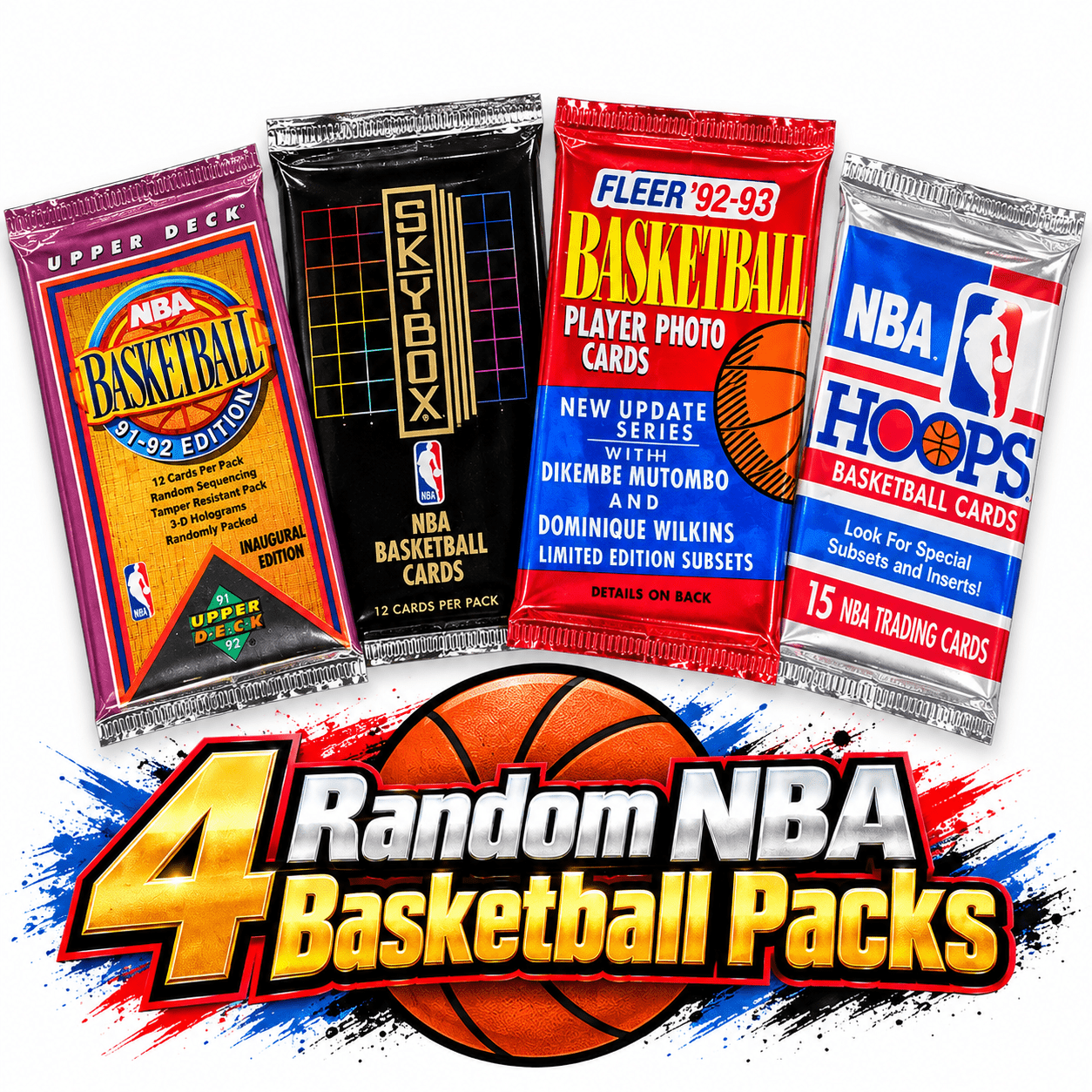 TEMU 4 Assorted Basketball Packs
