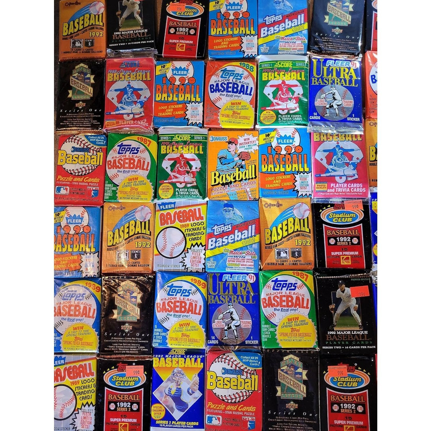 TEMU Vintage Sealed Baseball Pack Bundle - Includes 2 Oid Baseball Packs + 1 Hard Sleeve + 1 Small Bonus - | Great For Collectors | Great Gift!