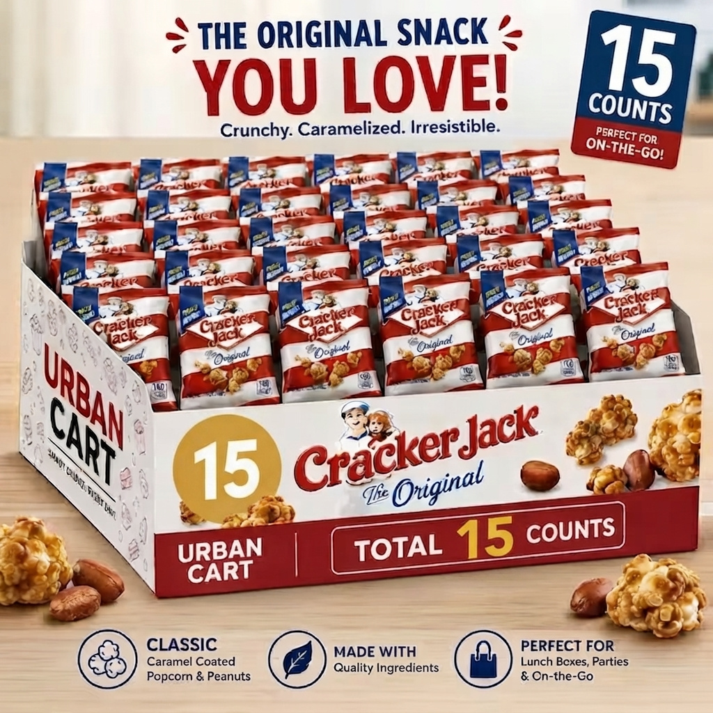 TEMU Ultra Premium Original Caramel Coated Popcorn And , 15 Pack Of 1.25 Oz Bags, Delicious Sweet & Salty Snack Mix, Crunchy Caramel Popcorn, Roasted