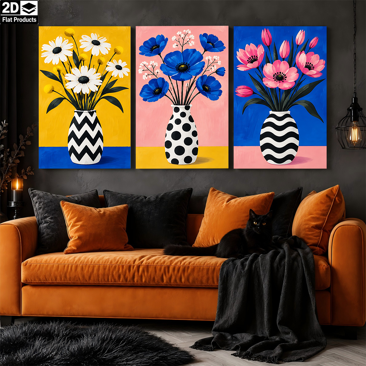 flower wall art sold on Temu United States