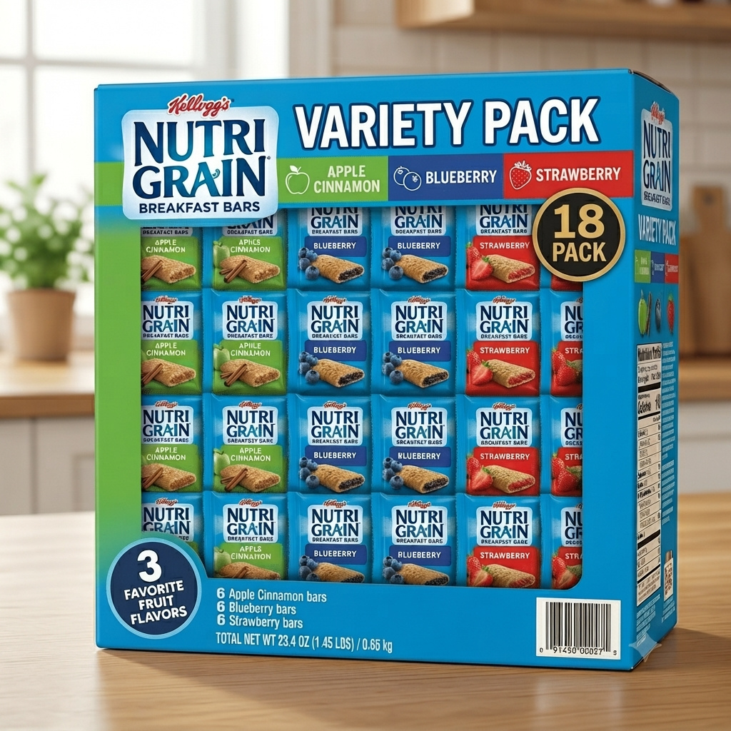TEMU Nutri-grain Breakfast Bars Variety Pack, 1.3 Oz., 18 Pk.