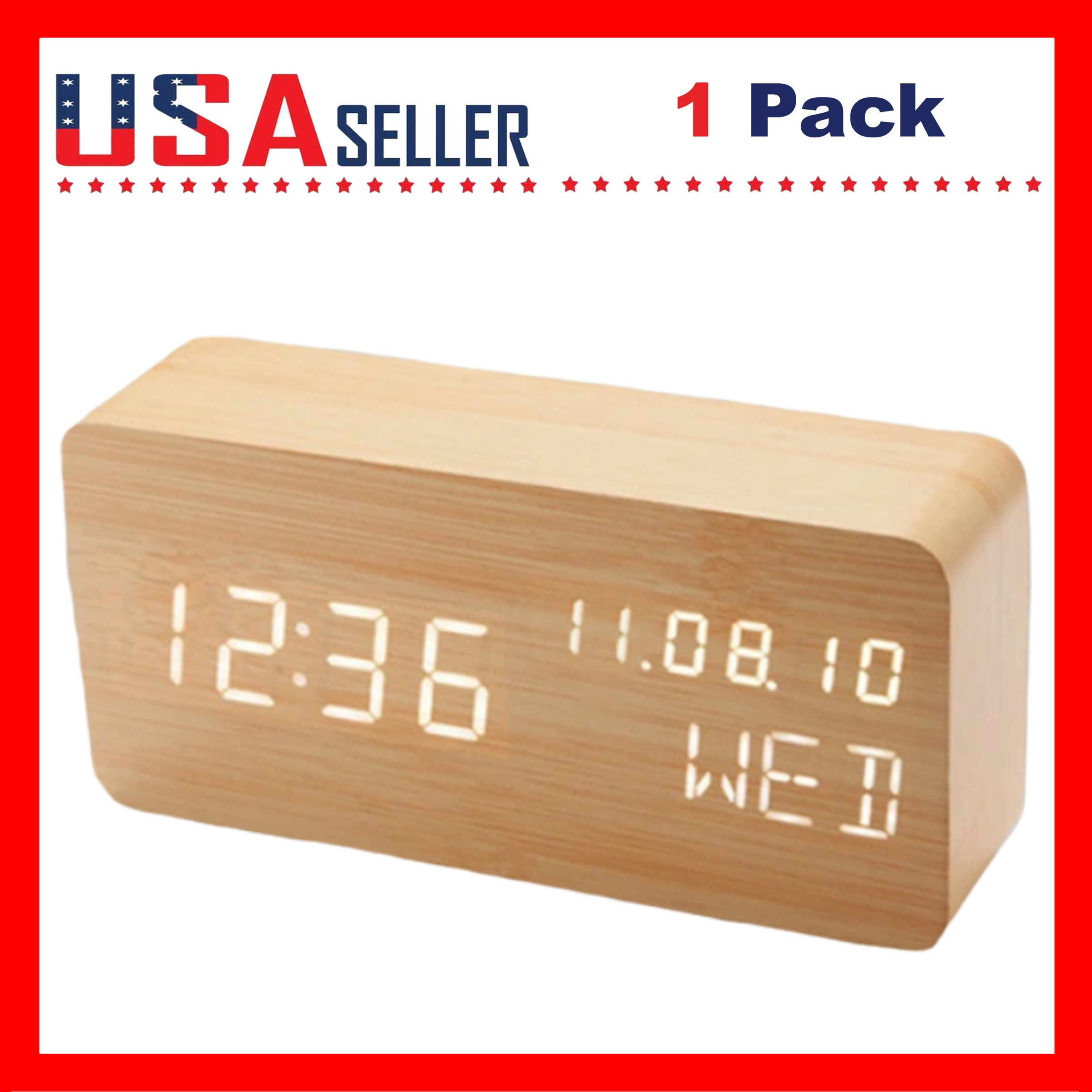 battery powered alarm clocks sold on Temu United States
