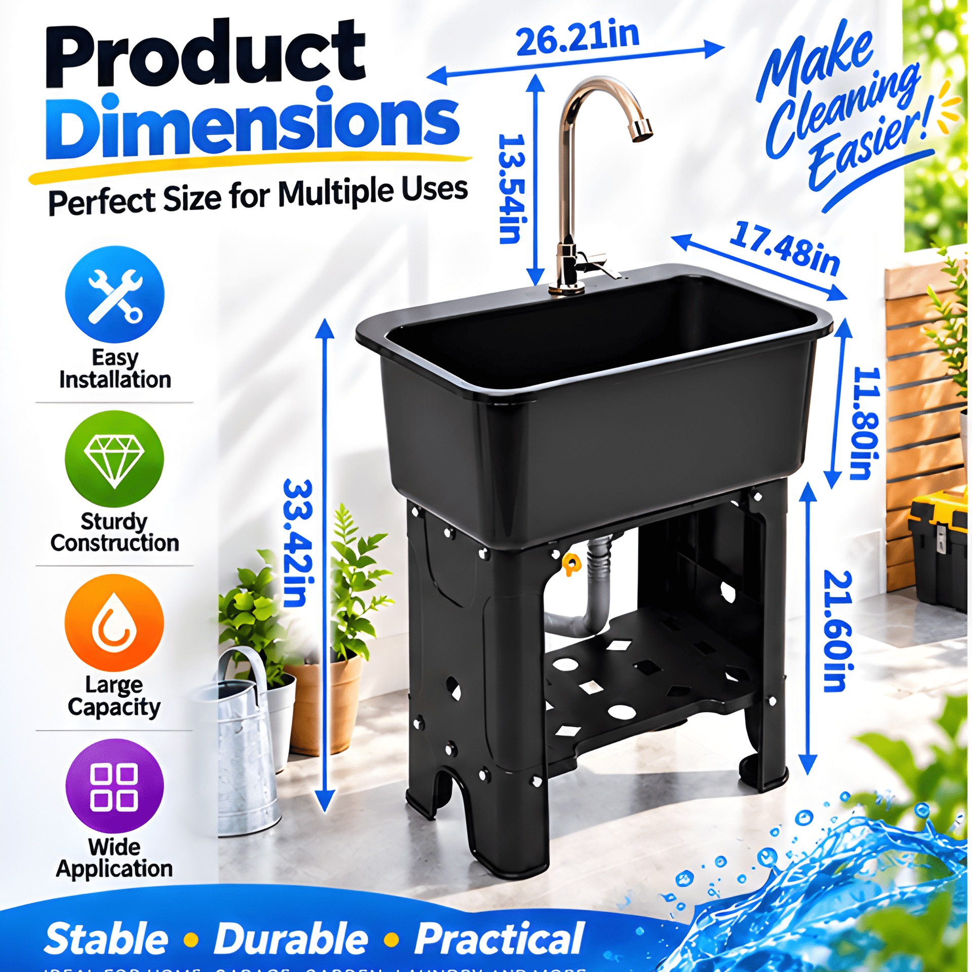 utility sinks sold on Temu United States