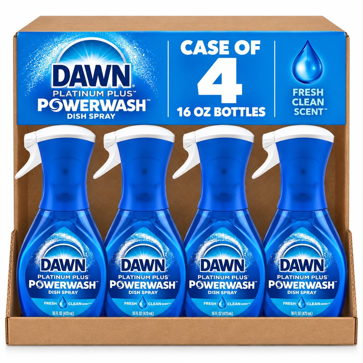 TEMU 4 Pack Dish Spray, 16 Oz, – Powerful Grease-cutting Dishwashing Liquid