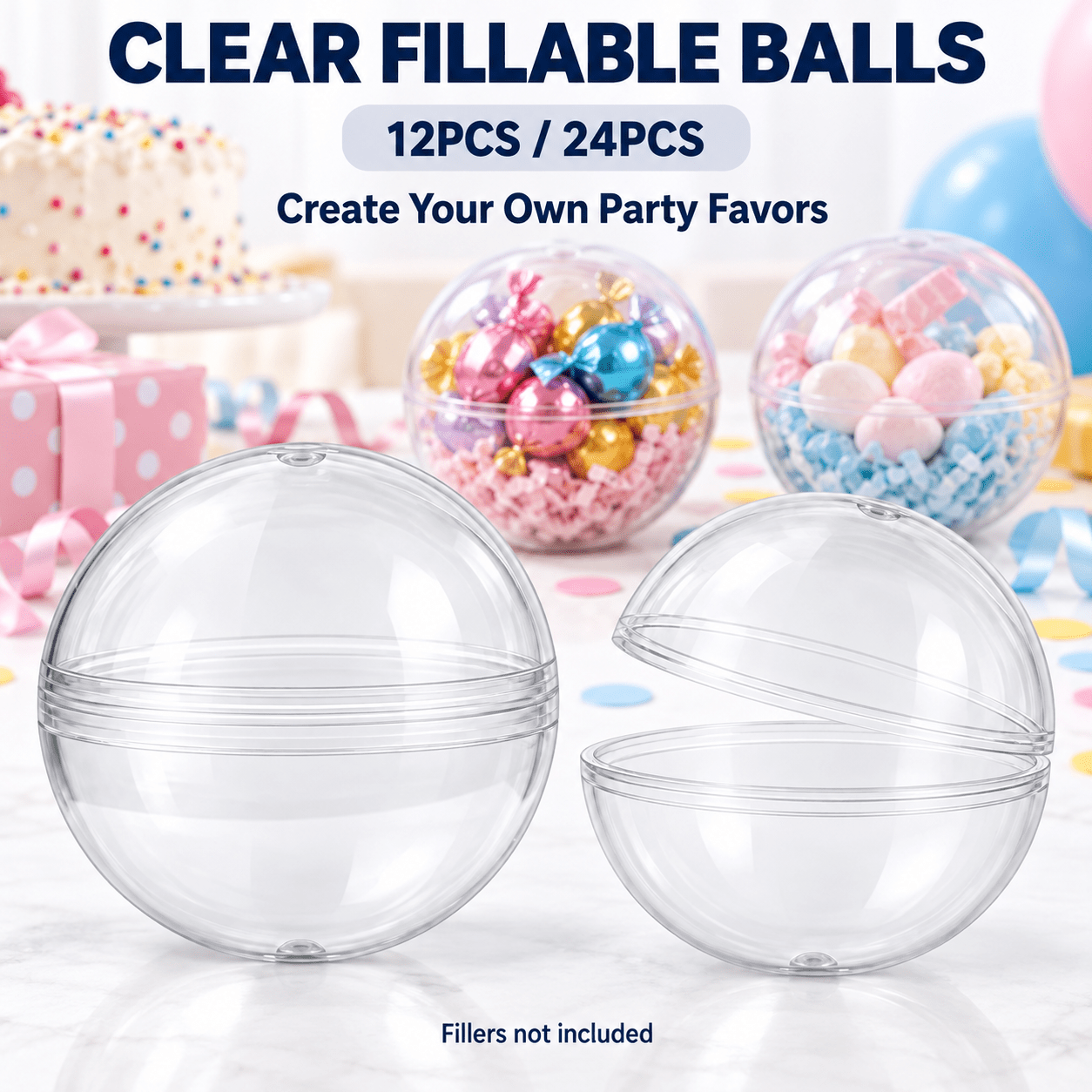 fillable clear ornaments sold on Temu United States