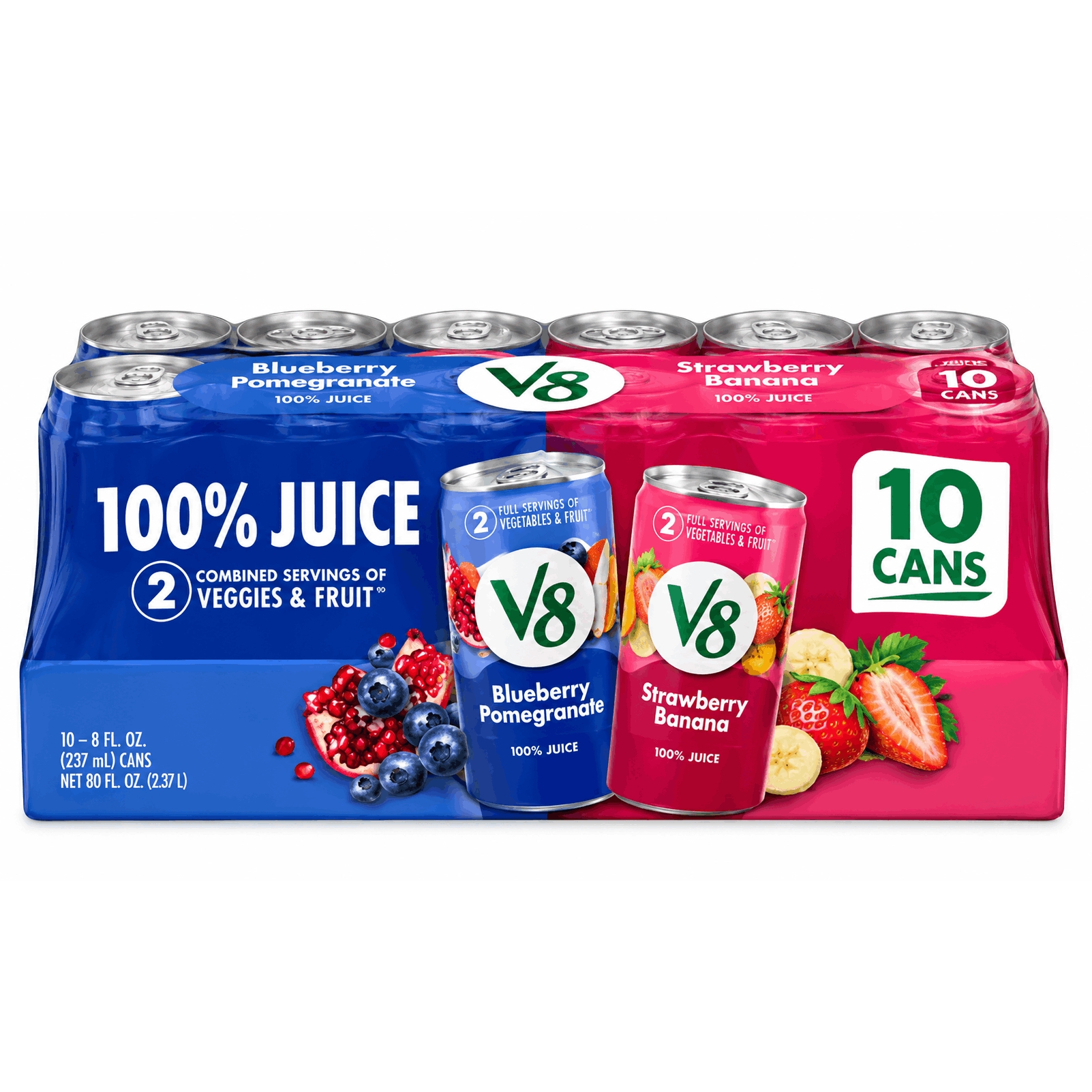 TEMU V8 100% Juice Veggies & Fruit Blend Variety Pack, 8 Fl. Oz. Pack Of 8