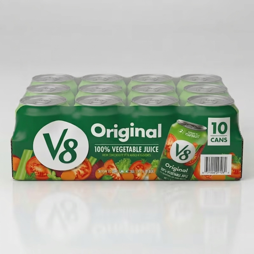 TEMU V8 Original 100% Vegetable Juice, 11.5 Fl Oz Cans, 10-pack, Plant-based Vegetable Blend