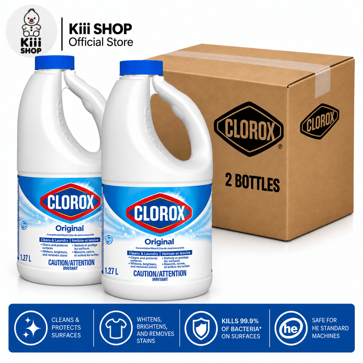 TEMU Clorox Original Bleach Concentrated .27 Each (pack Of 2)