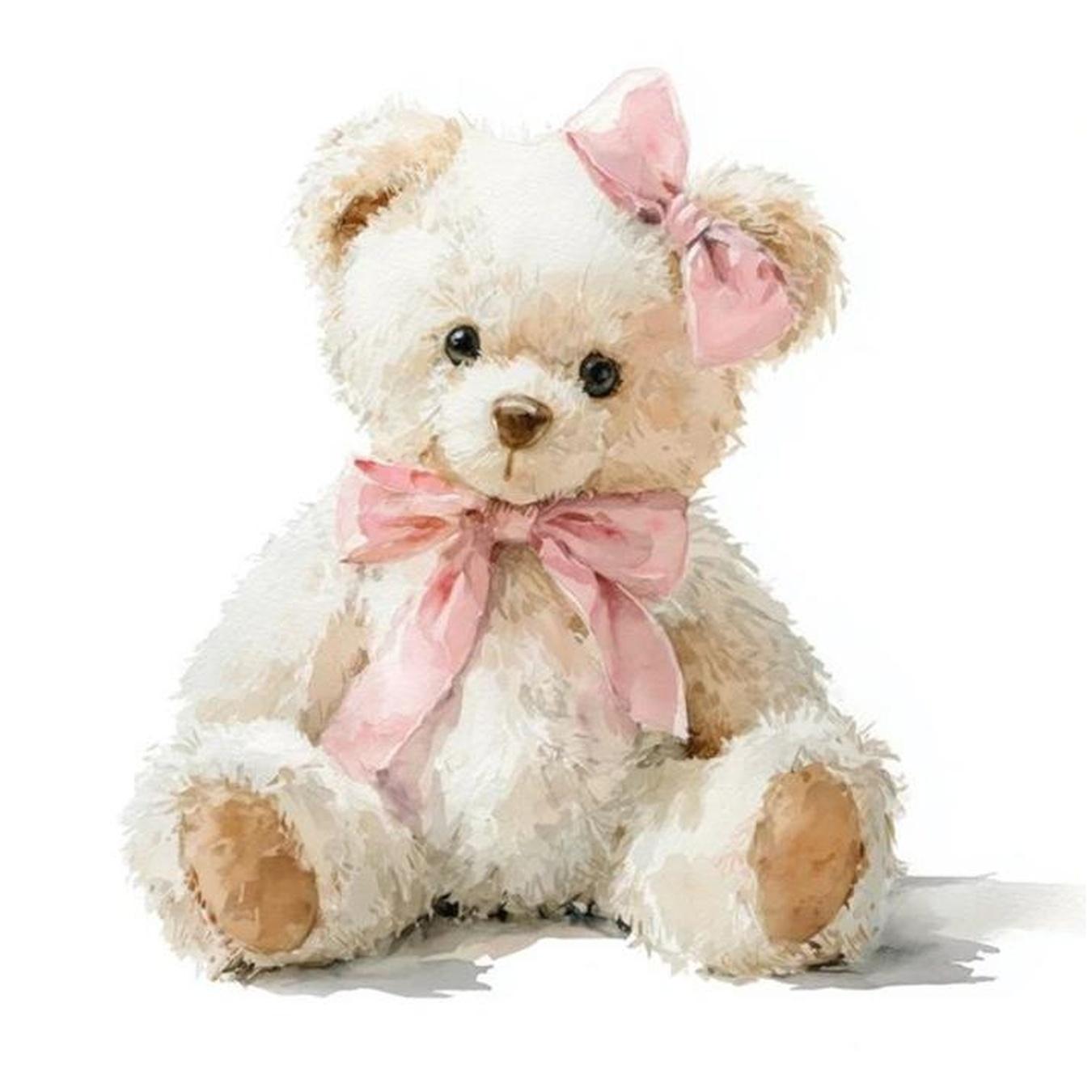 TEMU 1pc Cute Teddy Bear Pattern High-definition Heat Transfer Stickers, Iron-on Patches, , , High Tear Resistance, Fade-resistant And Washable,