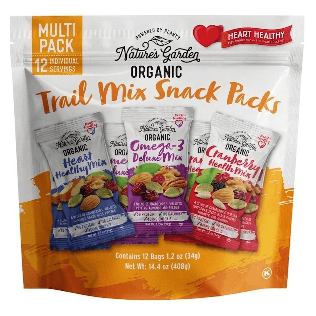 TEMU 12 Count, Each 1.2 Oz - Nature's Garden Trail Mix Snack Packs, Variety Pack- (1-pack)
