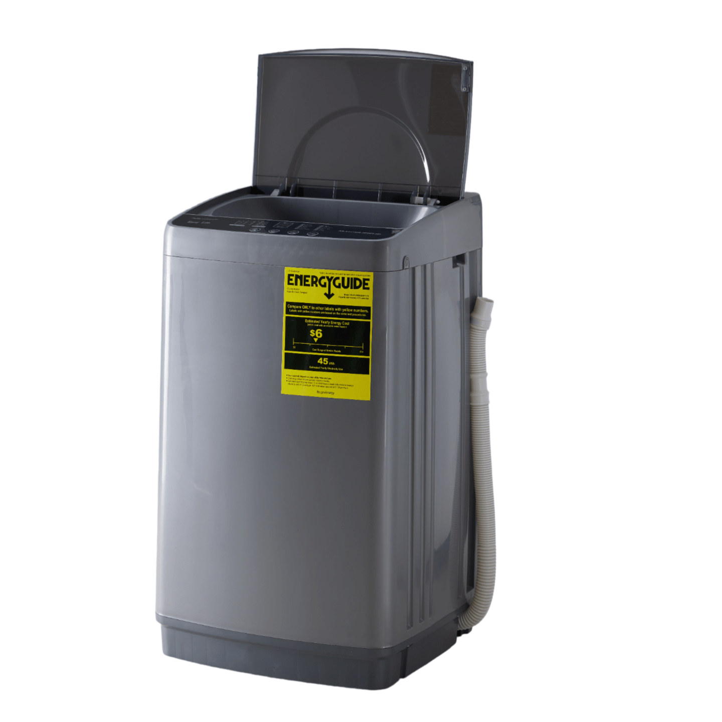 1.06 Cu. Ft. Portable Washing Machine, 7.7 lb. Capacity Compact Washer - 10 Wash Cycles with translucent Lid, Quick Connect Adapter & Drain Hose - Ideal for Apartments, Homes