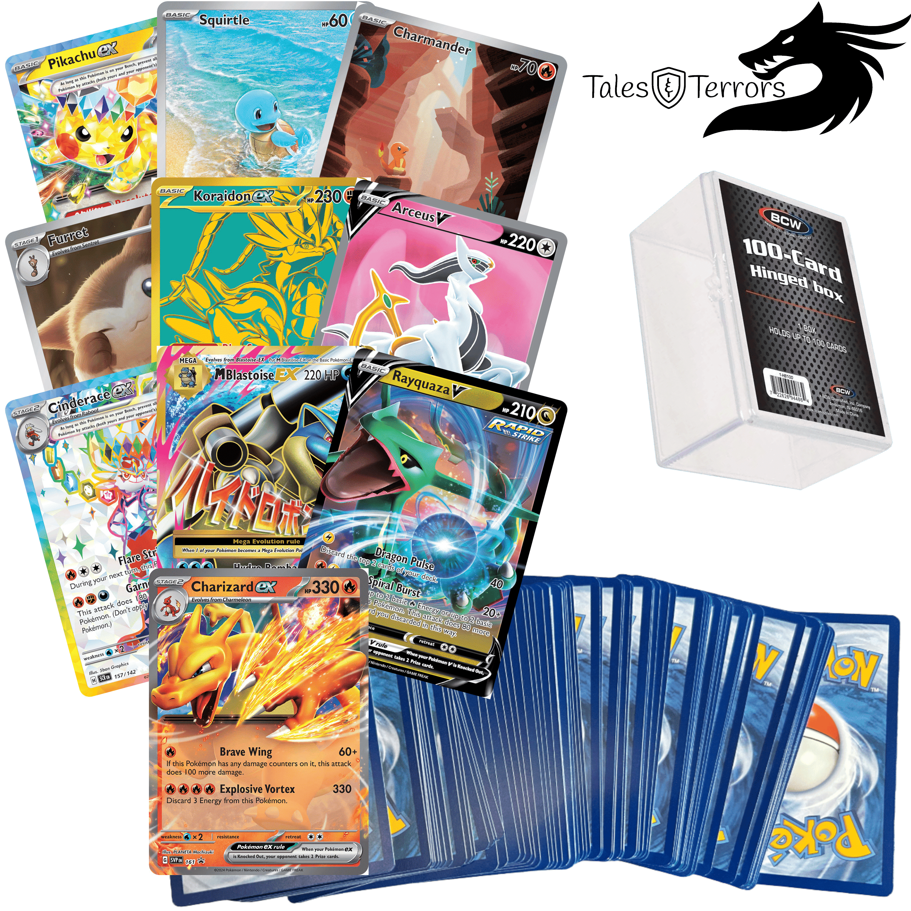 Curator Pack Bundle | 100+ Pokémon Cards | Authentic Pokémon Cards! | 10x Holos/Rares | 1x EX, V, IR, SIR, GX, VMAX, VSTAR, or Full Art Guaranteed! |