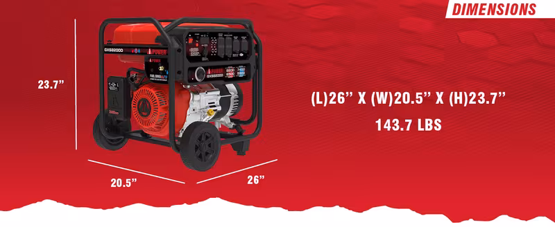 a 8200w portable generator gas and propane powered power supplies with 322cc ohv engine co sensor heavy duty generators for rv backup emergency Product details 4