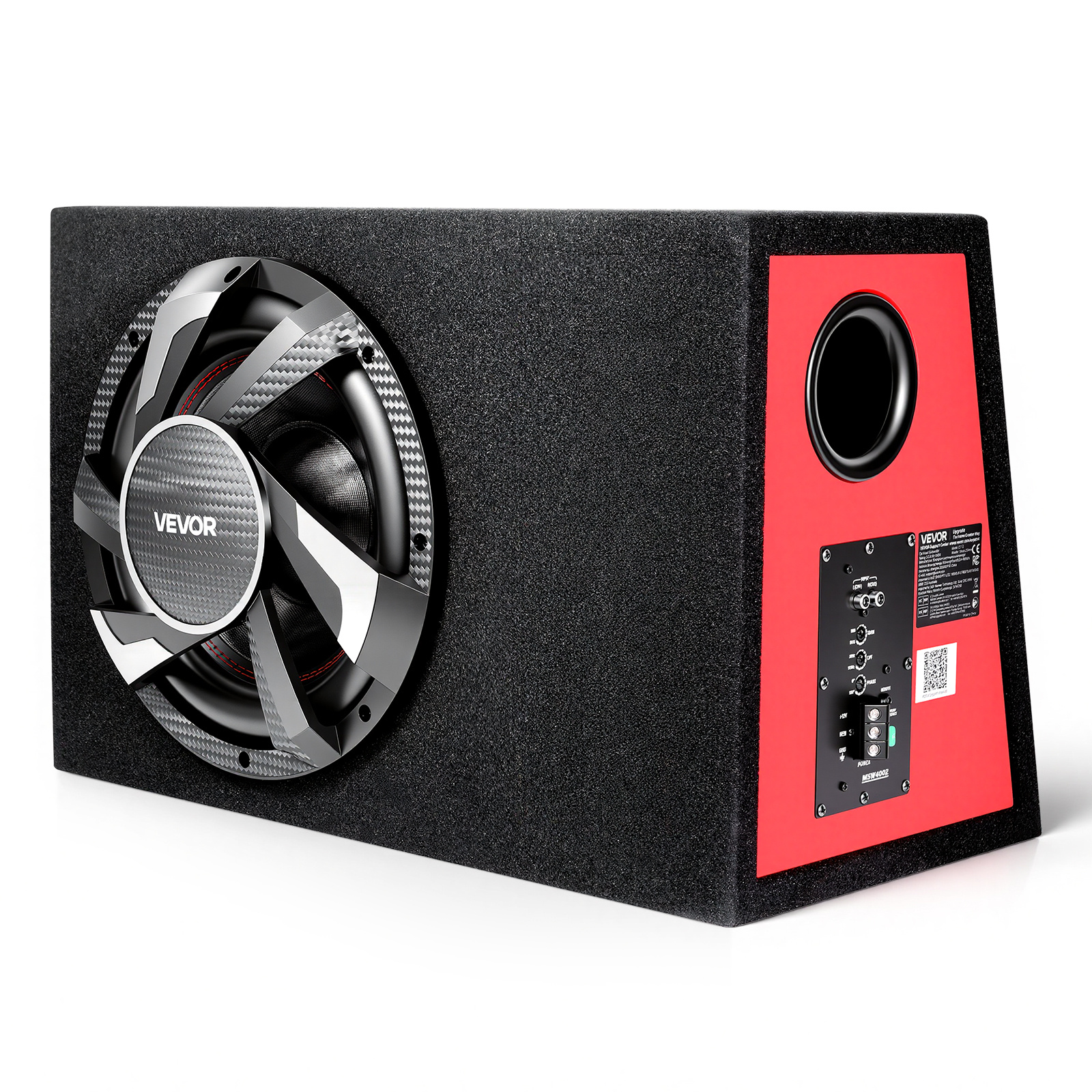 TEMU Vevor Subwoofer Package, 12 In, 245w Rms, Complete Car Audio Subwoofer And Amp Package, With Loaded Enclosure, Built-in Amplifier, And Wiring
