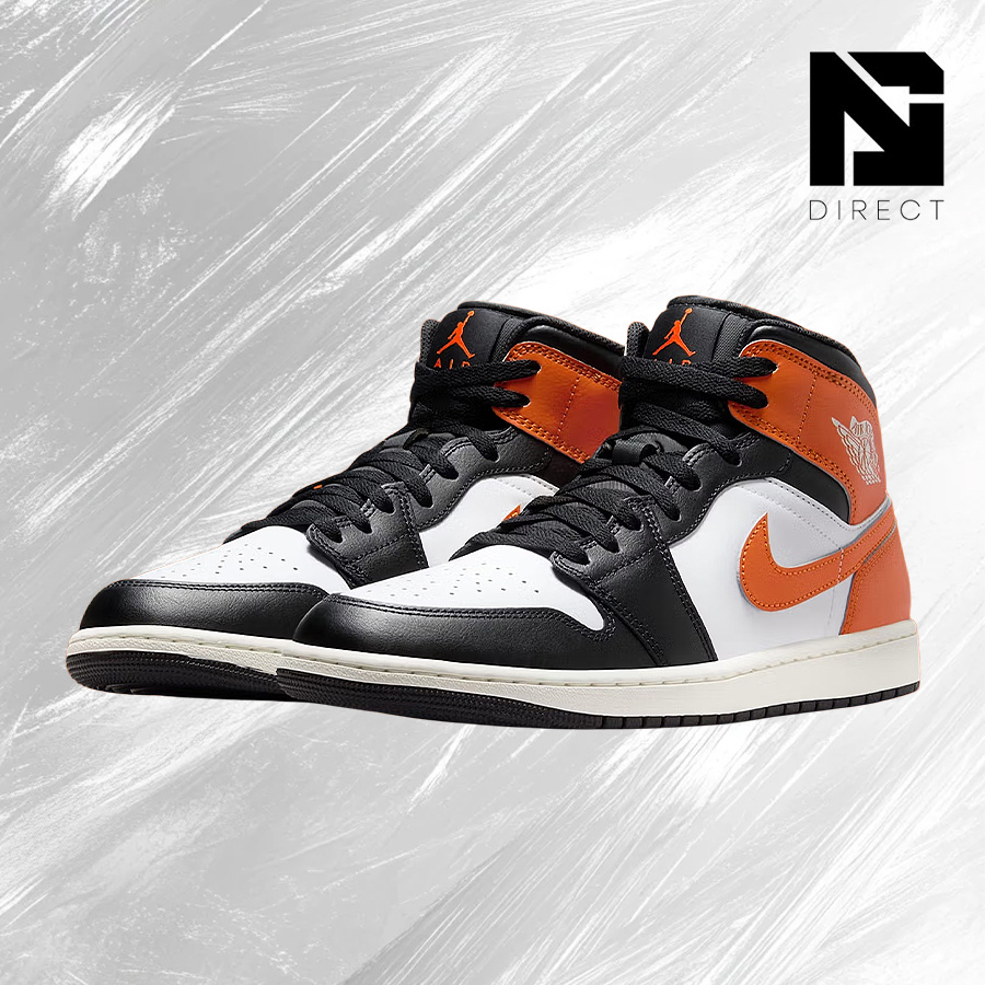 Jordan 1 Mid Black Toe Starfish– Men's Lifestyle Sneakers – shoes for man -Vintage-Autumn & Winter & Spring & Summer-Inspired Running Shoes, Shock-Absorbing Comfort, Gym to Streetwear Casual Wear-Summer Sale- Back to School Gift –DQ8426 801