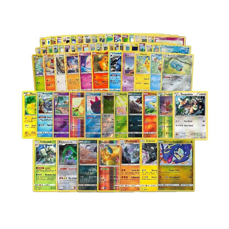 Pokemon holo Pack – 40 Random Card Includes foil Cards. Your Cards May Vary from The Cards in Image