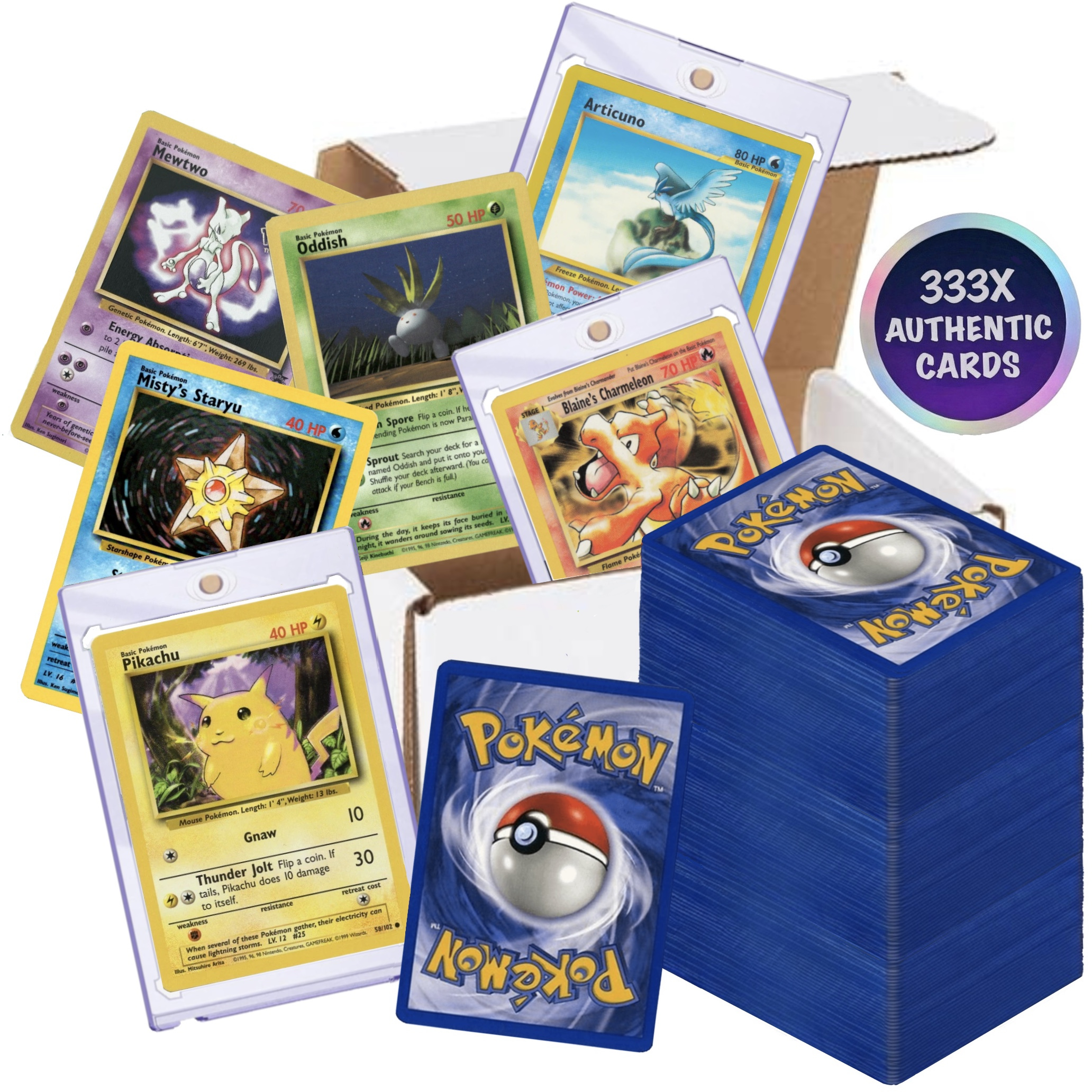 Vintage Pokemon Card Battle Bundle | 111x Pokémon Cards | 1x Vintage WOTC Guaranteed | Holos & Rares Included! | Amazing Gift For Collectors and Kids!
