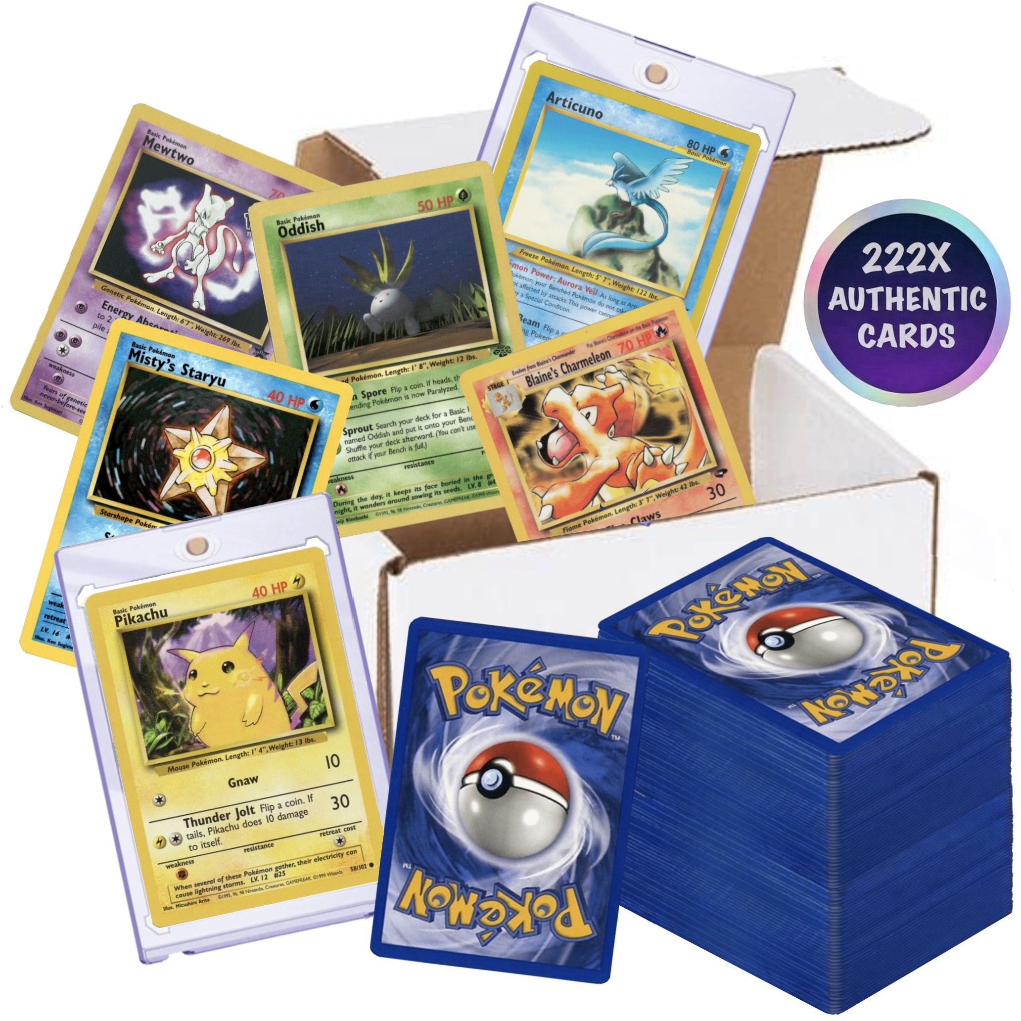 Vintage Pokemon Card Battle Bundle | 111x Pokémon Cards | 1x Vintage WOTC Guaranteed | Holos & Rares Included! | Amazing Gift For Collectors and Kids!