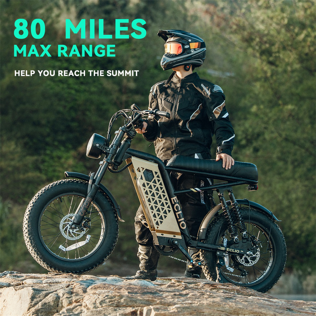 20 4 fat tires lcd display 749w ebike 20mph with 48v 13ah removable battery eclio f02 electric bike for adults front headlight disc brakes   dual suspension     supports 330lbs ideal for commuting   riding Product details 5