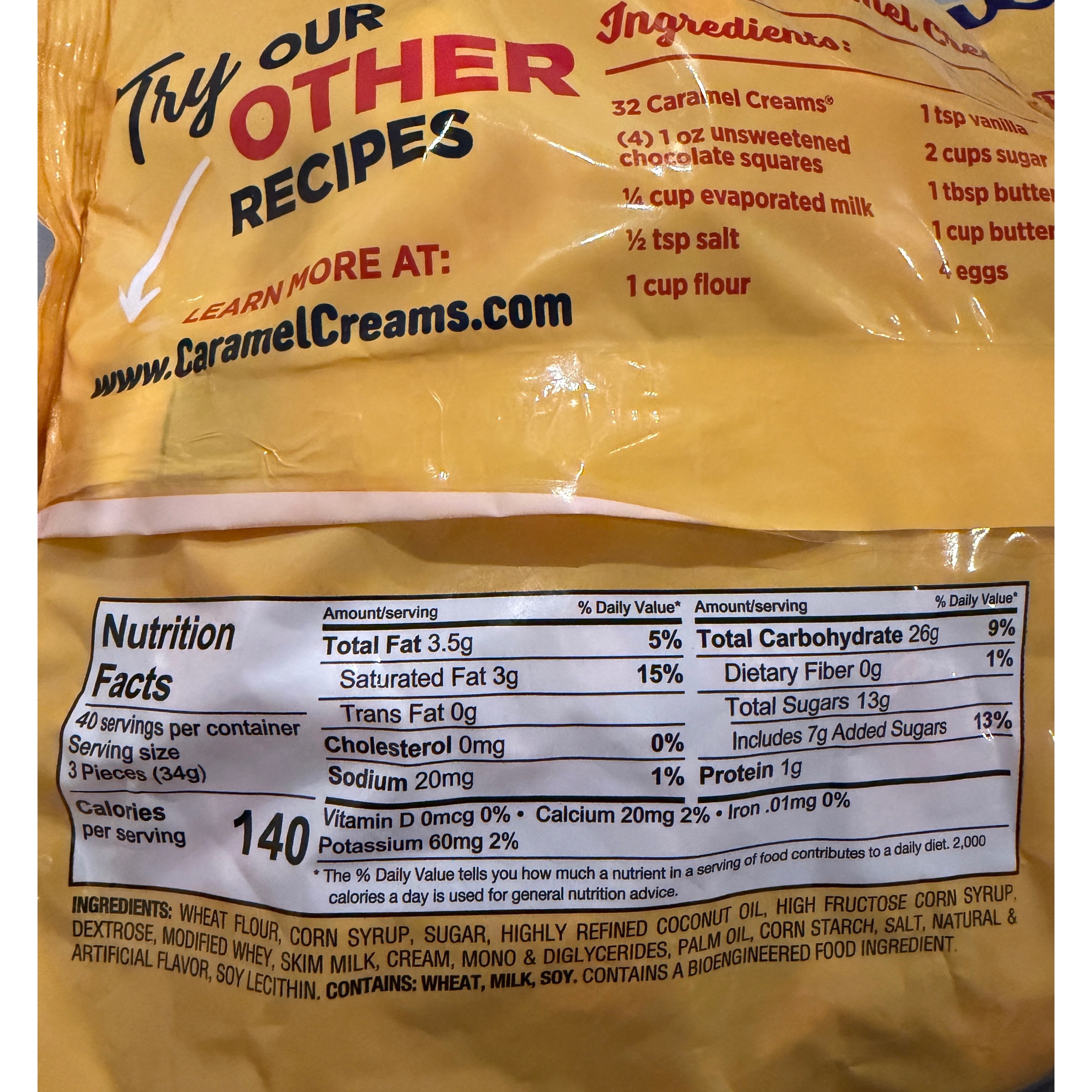 Goetze’s Caramel Creams Candy, Available in 1 lb and 3 lb Packs