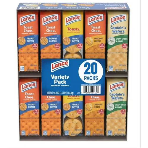 lance sandwich crackers pack of classic flavors like peanut butter and cheese