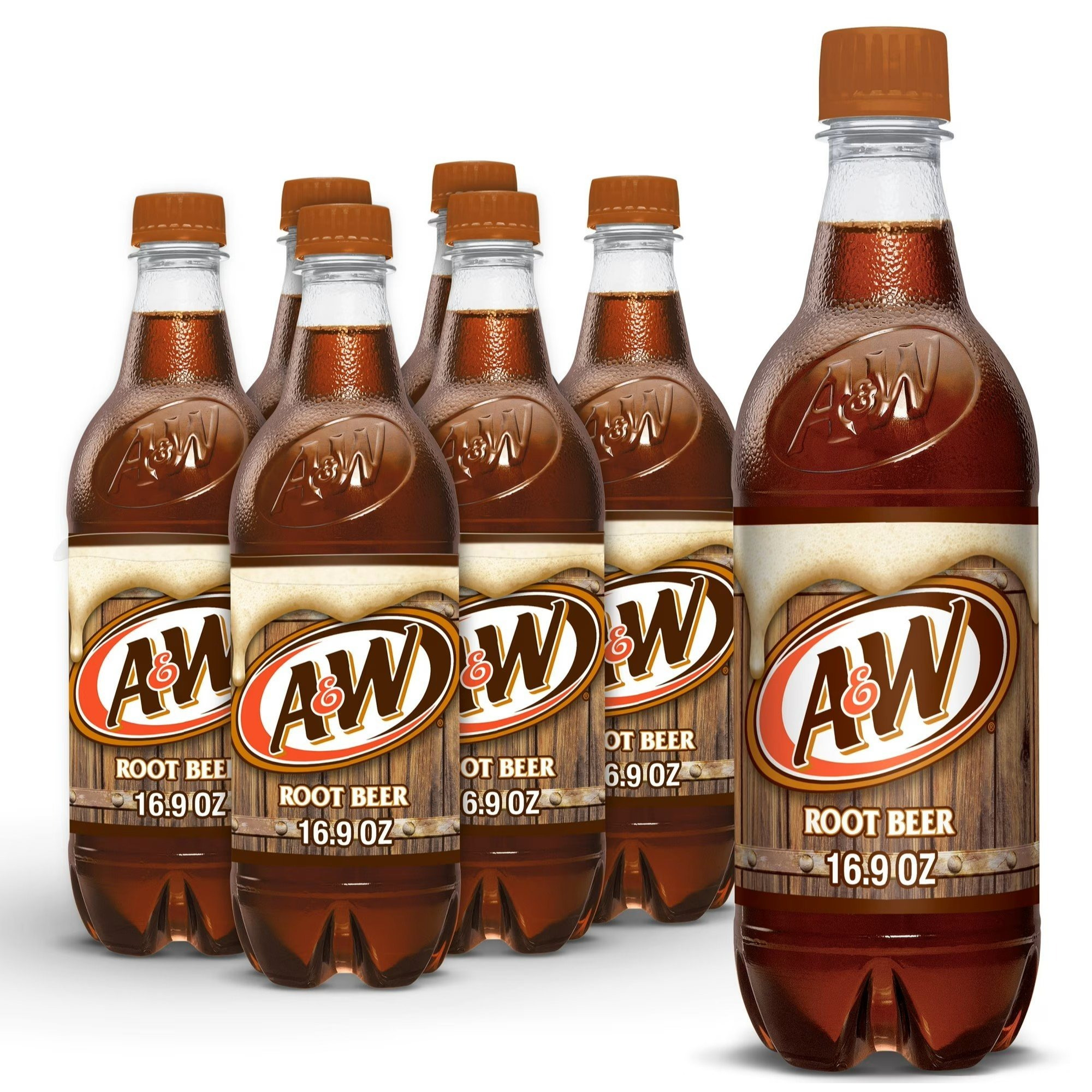 изображение предмета газированный напиток a&w root beer,   жидких унций, упаковка из 6 бутылок