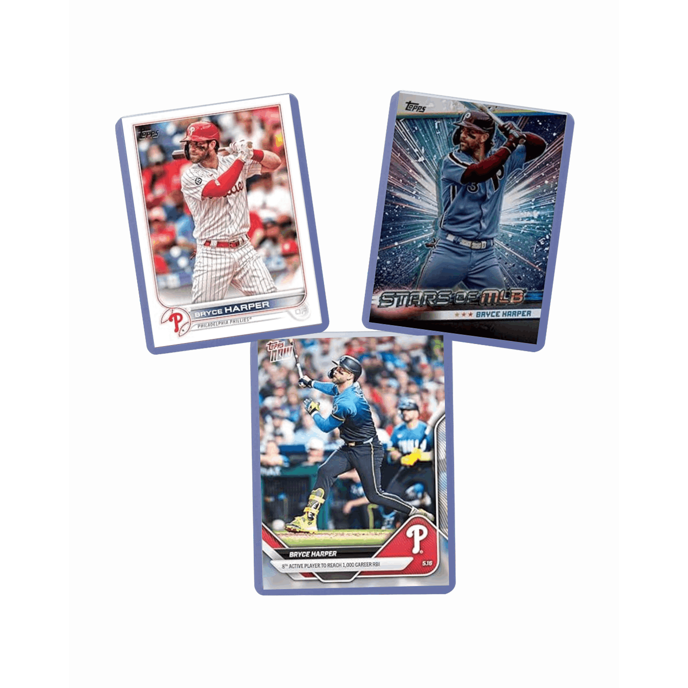Baseball Cards (3) Assorted Trading Cards - Perfect For Any Collector Or Gift