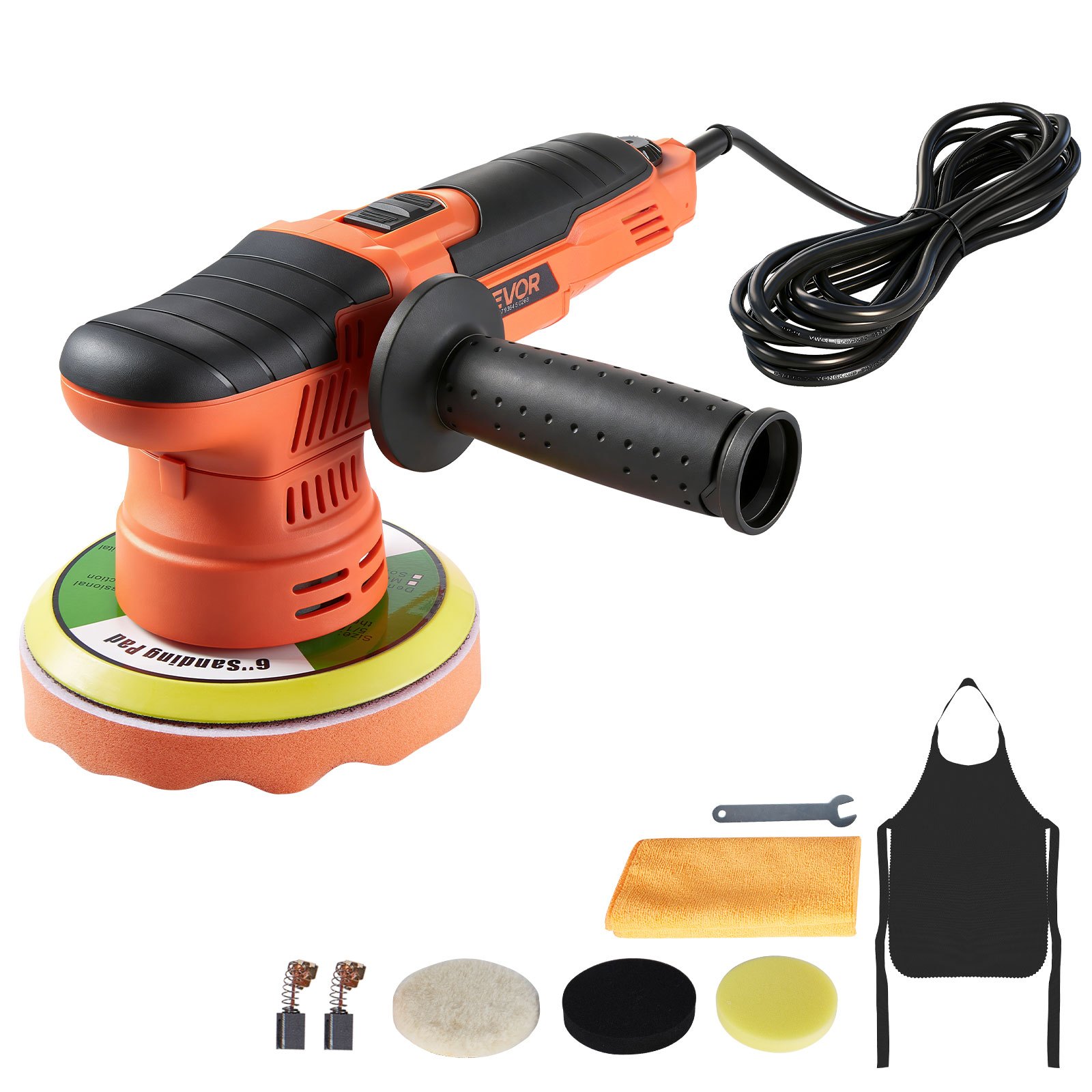   car buffer polisher 6 inch   polisher buffer   650w 6 variable   2000 6800rpm random orbital polisher kit for cars detailing waxing polishing