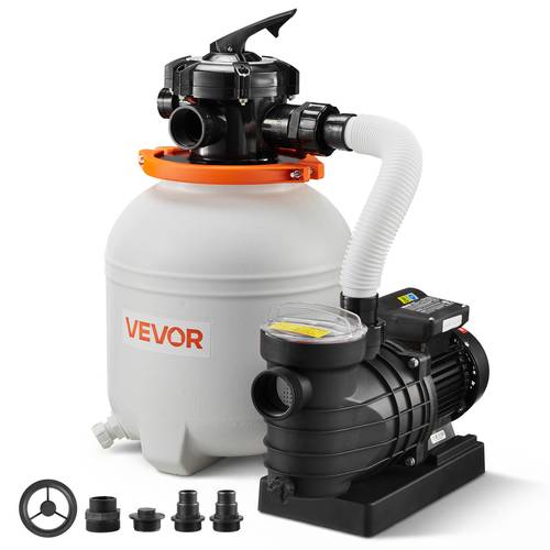13 in pool filter pump for above ground pool 0 75 3500 gph swimming pool filtration system with pre assembled core leak resistant design high filtration for pools