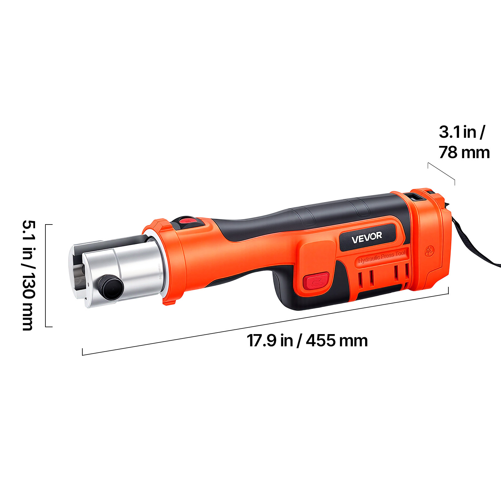 press tool 18v electric crimping tool for 1 2 3 4   4   2 copper pipes 32kn press tool compatible with   with 6 vus   2pcs 4ah batteries charger toolbox Product details 3