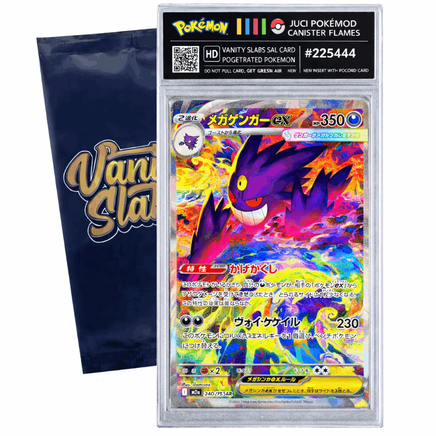 Japanese Pokémon Mystery Slab | Rare Card in Display Slab | EX, V, VMAX, VSTAR | Includes 10 BONUS Holo Cards | Perfect Gift for Kids & Collectors of All Ages