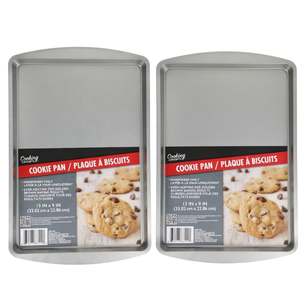 TEMU 2 Pack 13x9 Inch Steel Cookie Baking Pans