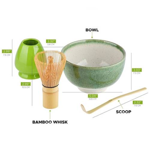 matcha matcha kits 4 in 1 glass bowl plain porcelain paper bowl whisk tea set matcha kits with package