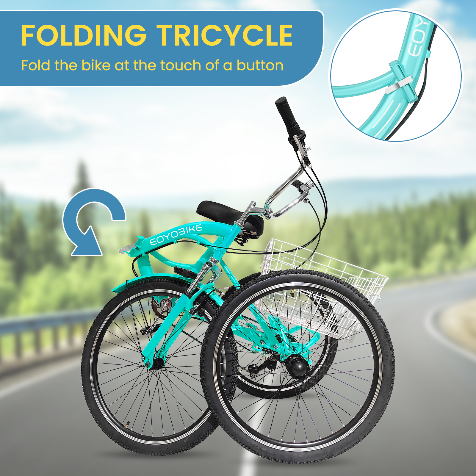 speed folding adult tricycle seniors low - Temu