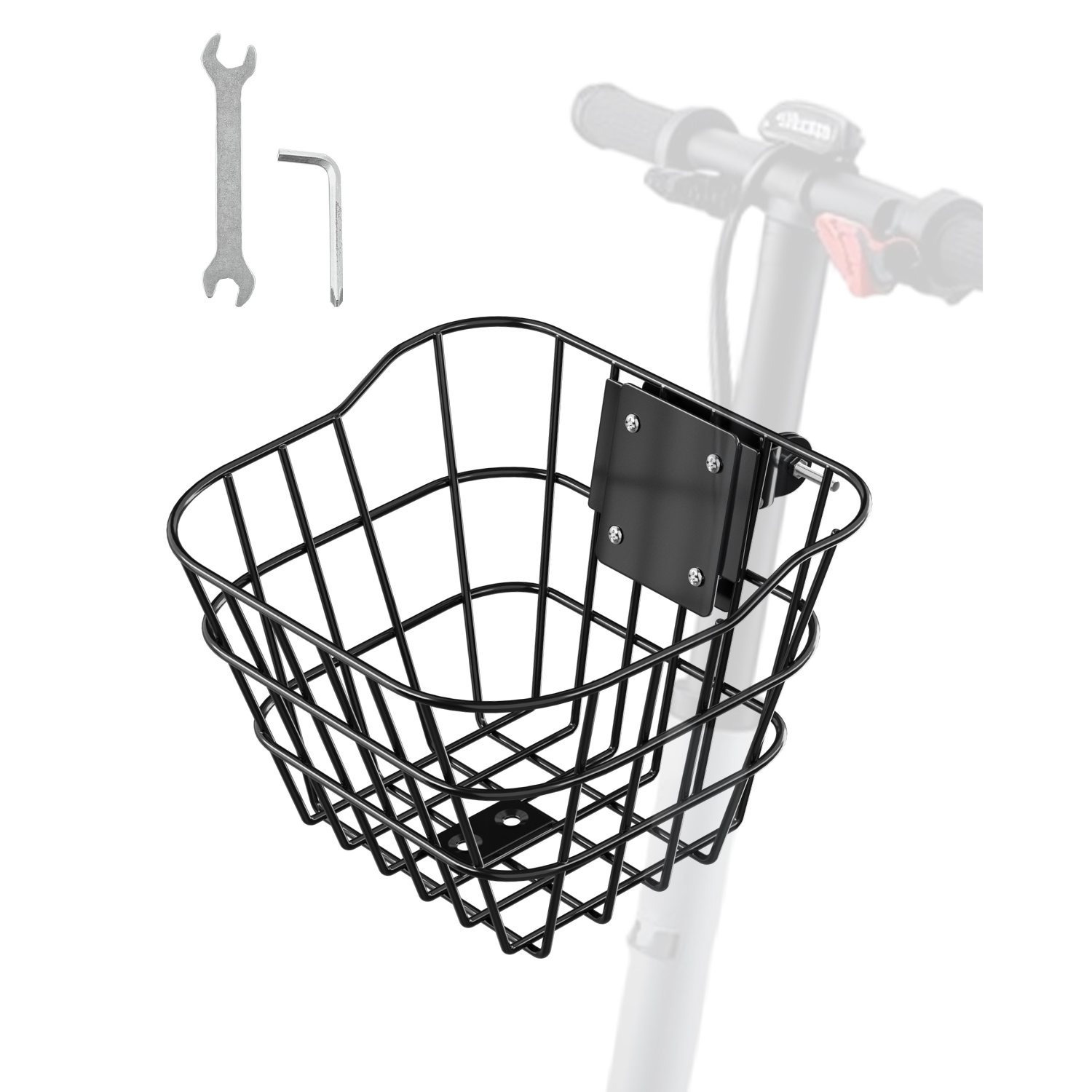 TEMU Vevor Front Bike Basket, Electric Scooter Basket With Fixed Bracket - Max Bearing 20 Lbs, From , Kids Bike Basket/adult Bicycle Basket/knee