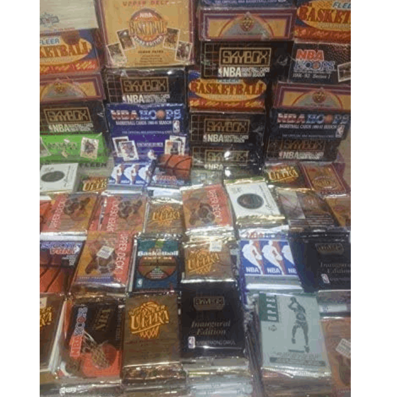 TEMU Dream Lot Of Old Unopened Basketball Cards In Packs 40 Cards In Packs From The Late 80s And Early 90s - 3 Packs