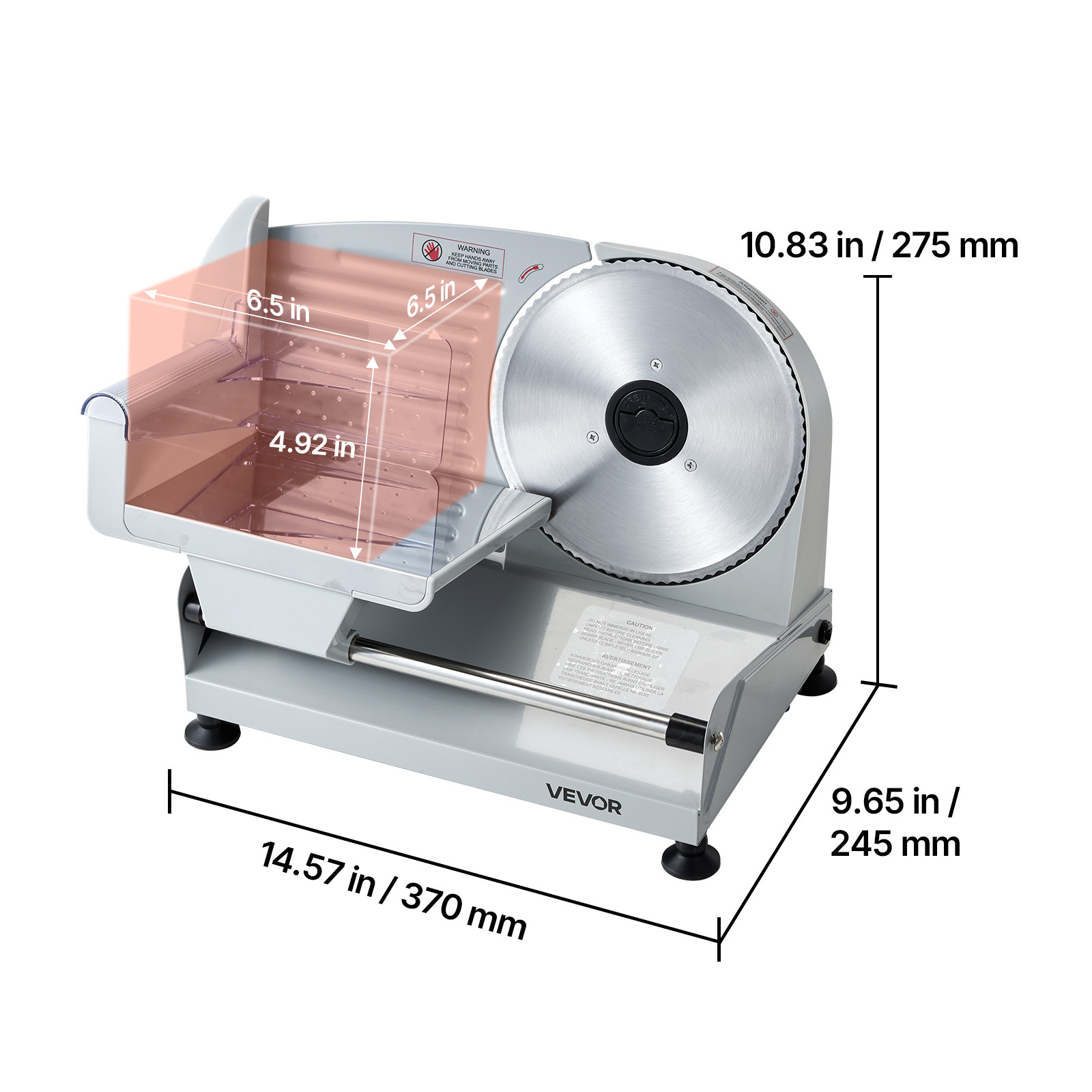 VEVOR Meat Slicer, 7.5