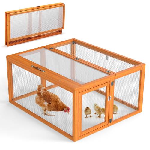 folding wooden chicken coop with top and side doors chicken coop hutch for small animals like bunnies ducks and quails