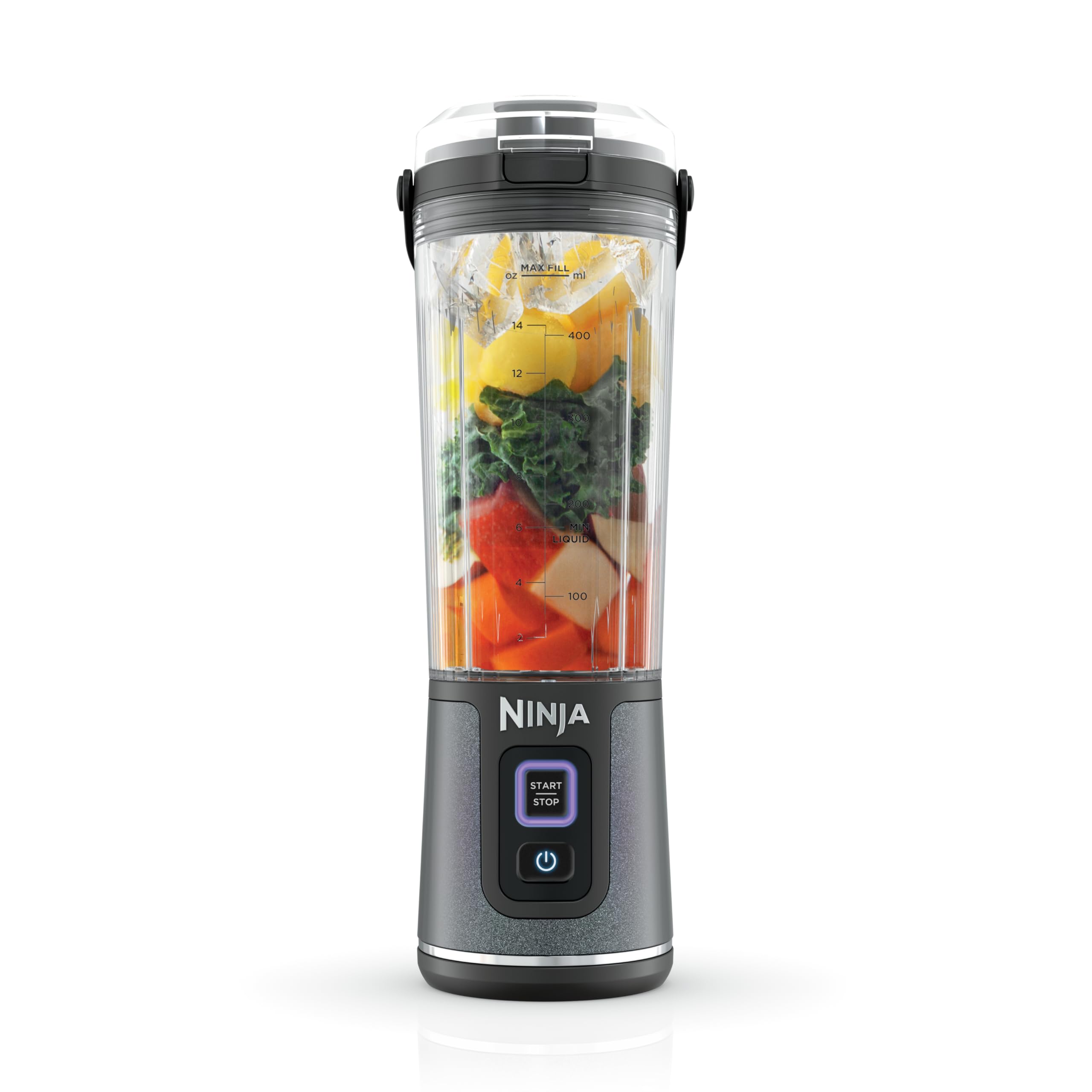 Ninja Blast Portable Blender, Cordless, 18oz. Vessel, Personal Blender for Shakes & Smoothies, BPA Free, Leakproof Lid & Sip Spout, USB-C Rechargeable, NAVY/SILVER, BC1555NV (Renewed)