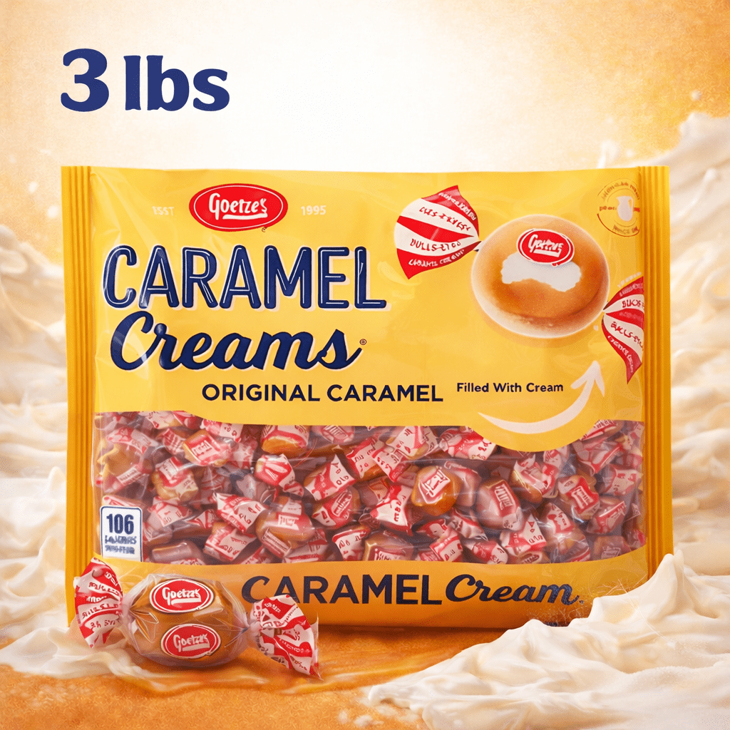 Goetze’s Caramel Creams Candy, Available in 1 lb and 3 lb Packs