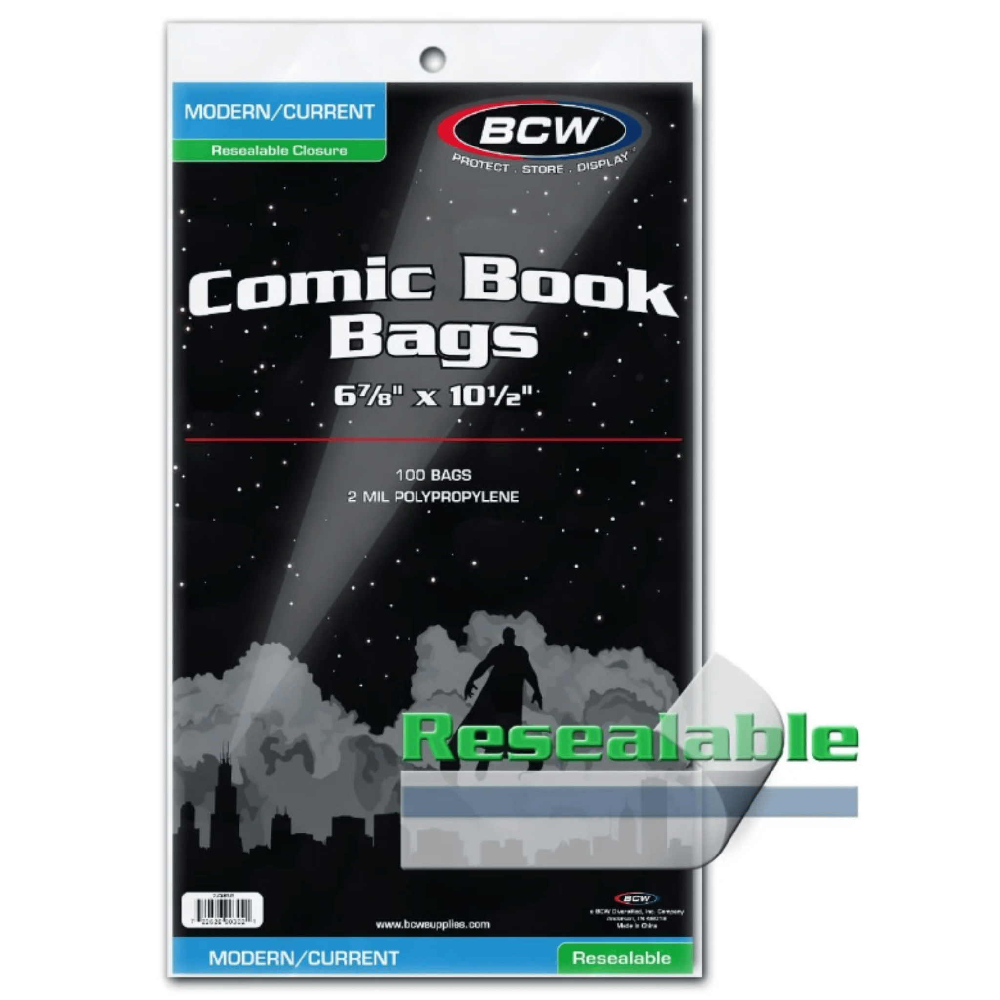 TEMU [100 Premium Resealable Comic Book Bags] 100-premium Reusable Comic Book Sleeves For Modern / Current Comic Books | Comics | Books | Magazines |