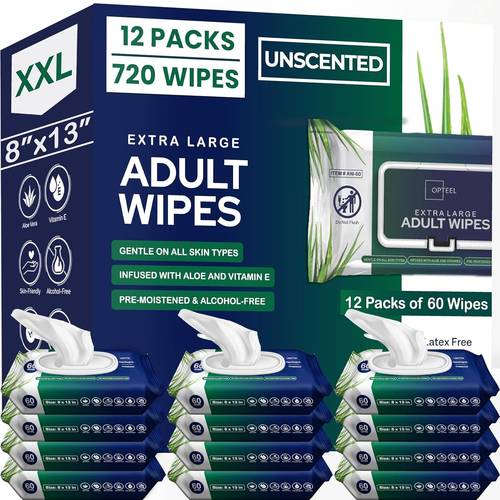 item picture extra large wet wipes for and elderly unscented soft 8 x13 disposable bathing wipes for incontinence and personal care