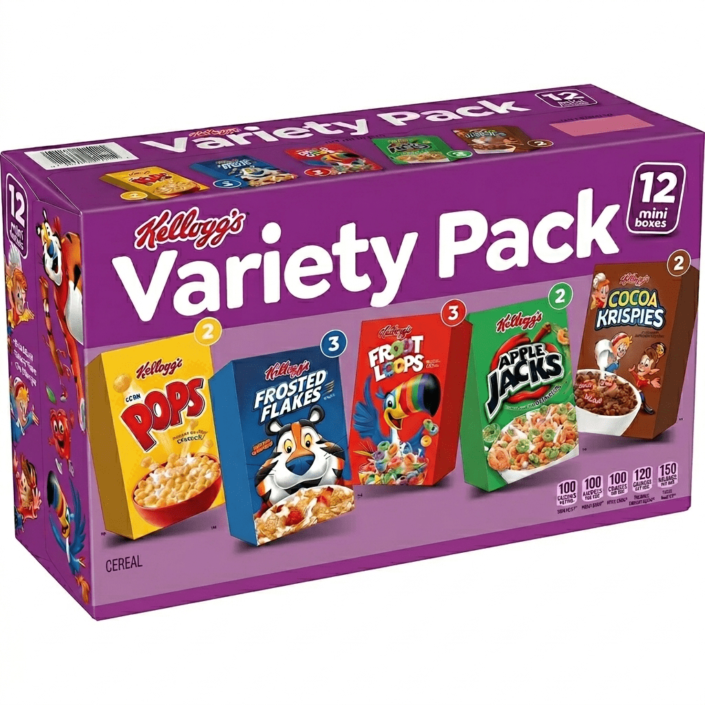 mini cereal boxes   pack assorted single serve breakfast   individual snack boxes   kids school lunches   the go