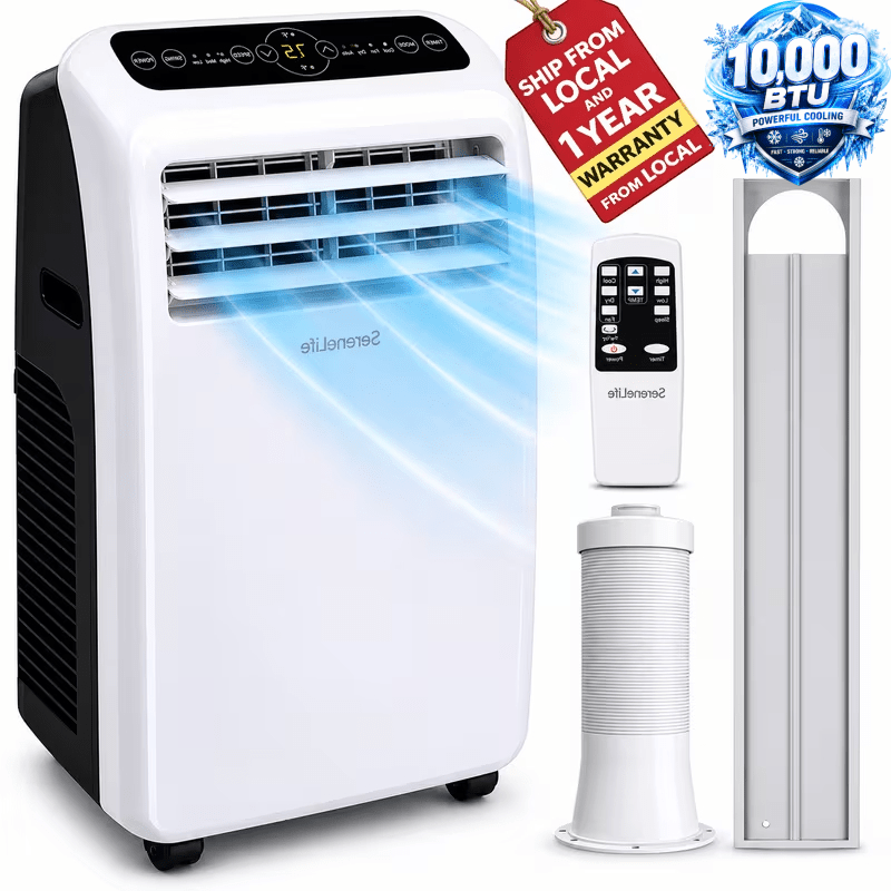 SereneLife Compact and Portable 10000 BTU Room Air...