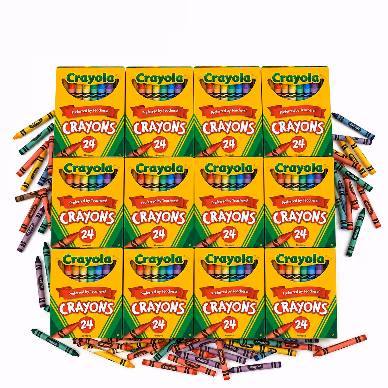 crayons 24 count pack of 12 coloring supplies for kids classroom must haves for teachers school Product details 0