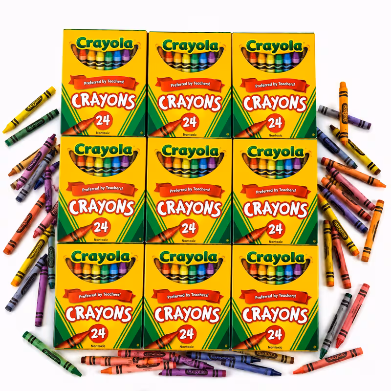 crayons 24 count pack of 9 coloring supplies for kids classroom must haves for teachers Product details 0